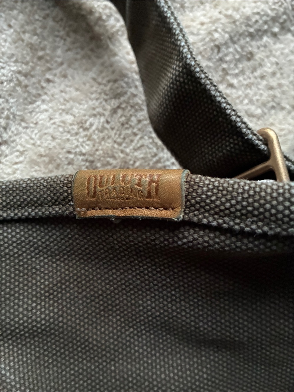 Duluth Trading Co Olive Green Canvas Messenger Bag - Picture 2 of 8